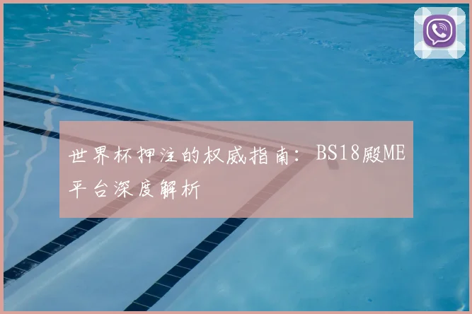 世界杯押注的权威指南:BS18殿ME平台深度解析